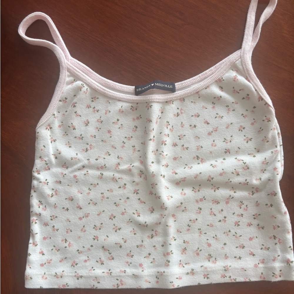 Brandy Melville Pink Floral Top